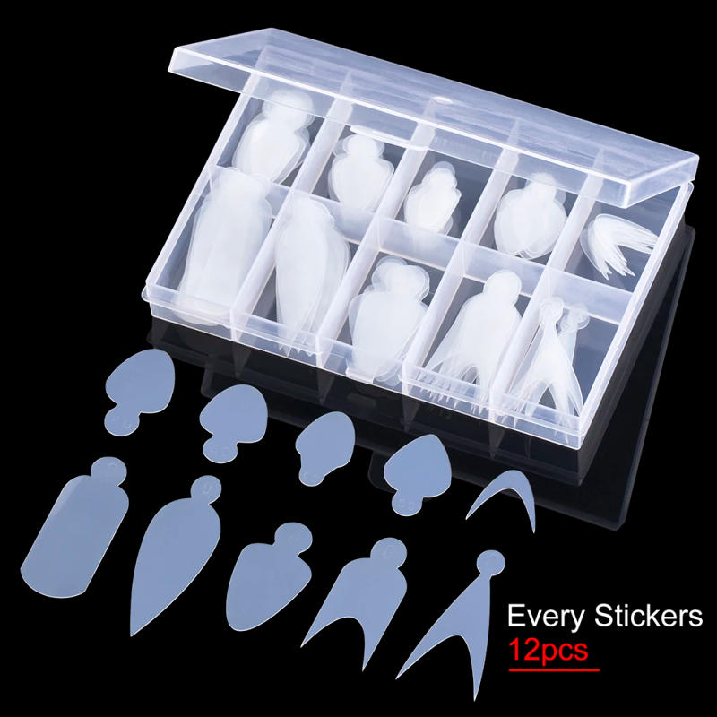 Description Picture 6 of itemTP 60/120pcs Reusable French Nail Silicone Mold for Duet System Nail Dual Form Nail Gulde Line Forma Sticker for French Manicure