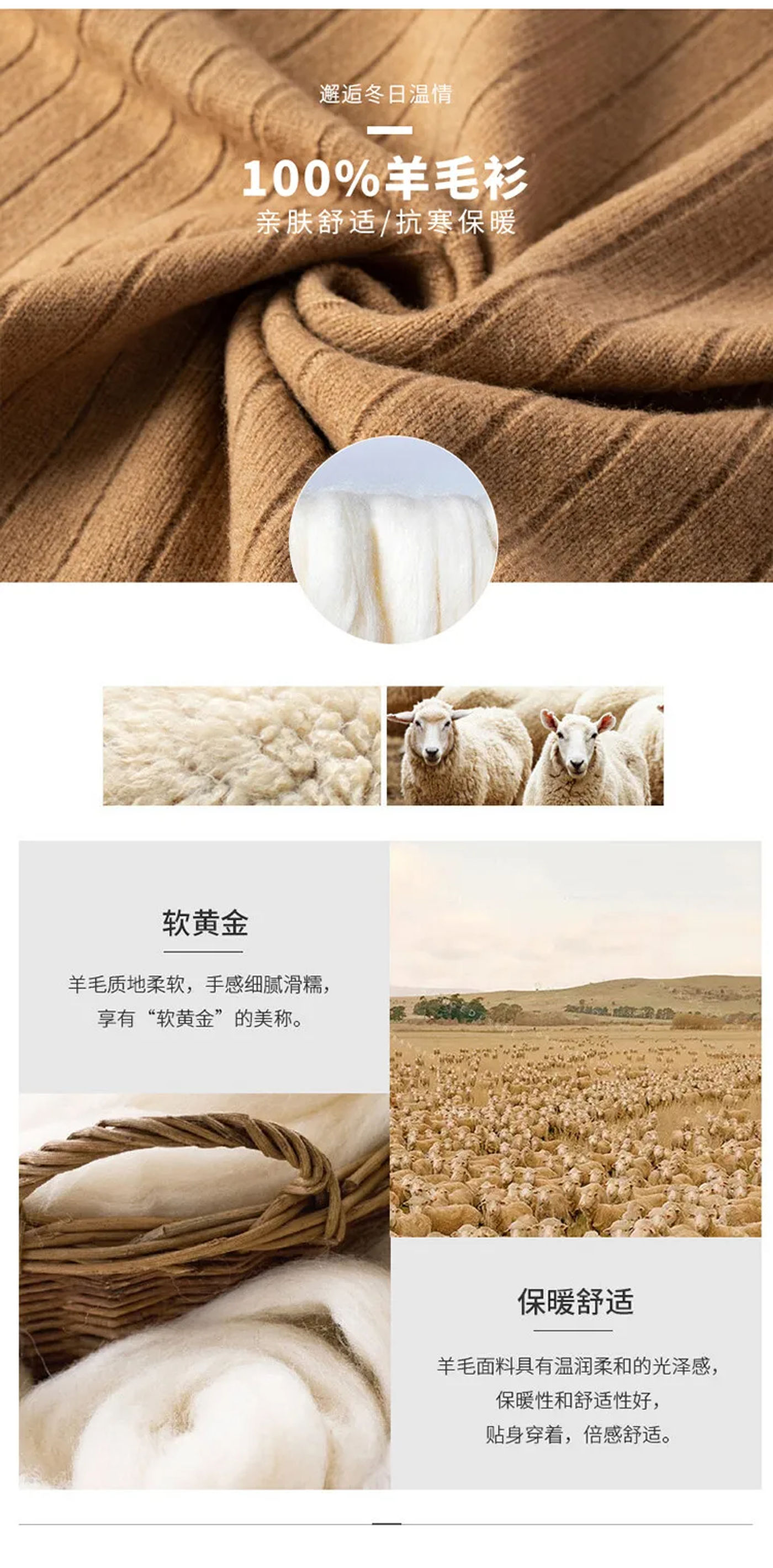 Description Picture 3 of itemMen 100% Sheep Wool Coat 2024 Autumn Winter Knitted Jacket Pure Wool Man Zippers Cardigan Top Quality