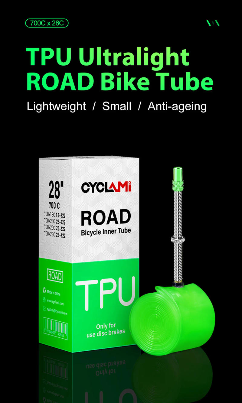 Description Picture 2 of item2 Pieces Ultra-light 26 Grams TPU Material Bike Inner Tube 700C 18 25 28C Road Bicycle Tire French Valve Super Light Cycling