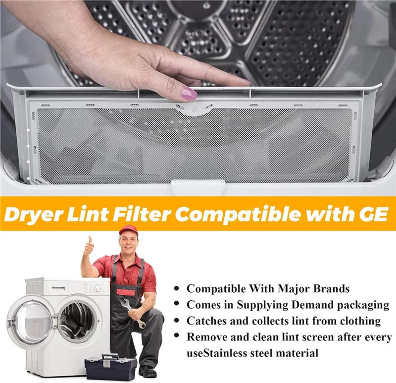 Description Picture 3 of itemDryer Lint Filter Filter Replacement Portable Part Easy to Intall Screen Accessories, for WE03x23881 GE Dryer PS11763056