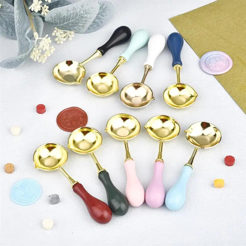 Description Picture 4 of itemWax Seal Stamp Set Lacquer Furnace With Spoon Wax Seal Melting Furnace Solid Wood Melting Heater Wax Pot Bead Stick Heater