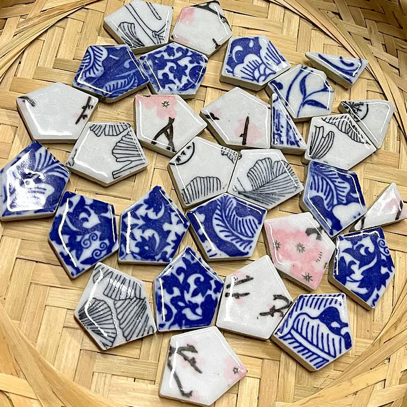 Description Picture 6 of item100g Oval Ceramic Mosaic Tiles Multi Color Mosaic Piece DIY Mosaic Making Stones for Craft Hobby Arts Home Wall Decoration arte