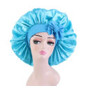 Soft Women Nightcap Nuit Silk Sleeping Night Cap Bonnets Spandex Wide Stretchy Band Long Tail Bonnet Satin Sleeping Cap