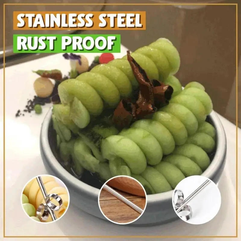 Description Picture 4 of itemManual Spiral Screw Slicer Vegetable Carving Knife Tool Of Spiral Potato Cucumber Salad With Carrot Spiral Slicer Kitchen Tool