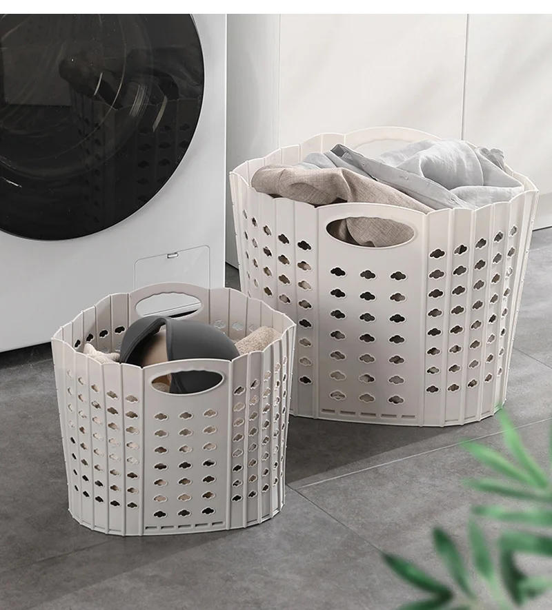 Description Picture 6 of itemFoldable Laundry Basket Save Space Washing Machine Hanging Dirty Clothes Storage Basket Mildew Proof Large Storage Basket