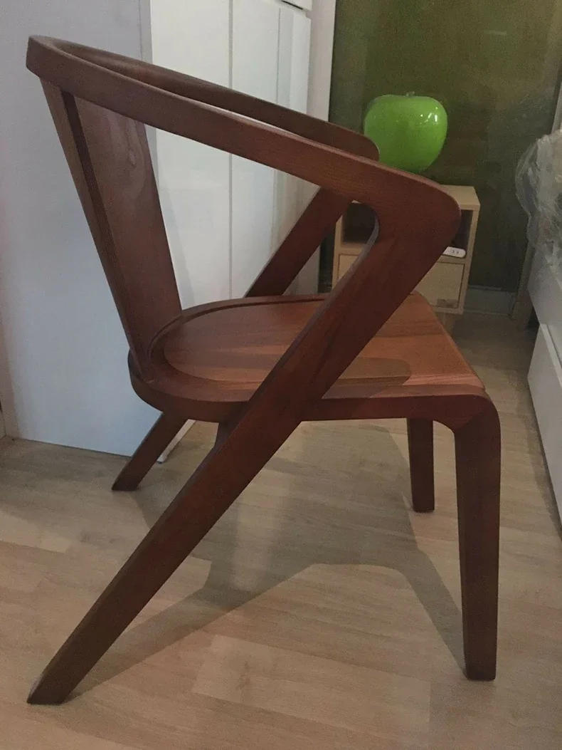 Description Picture 3 of itemModern Minimalist Designer Dining Chairs Nordic Solid Wood Dining Chair Living Room Furniture Luxury Leisure Dining table Chair