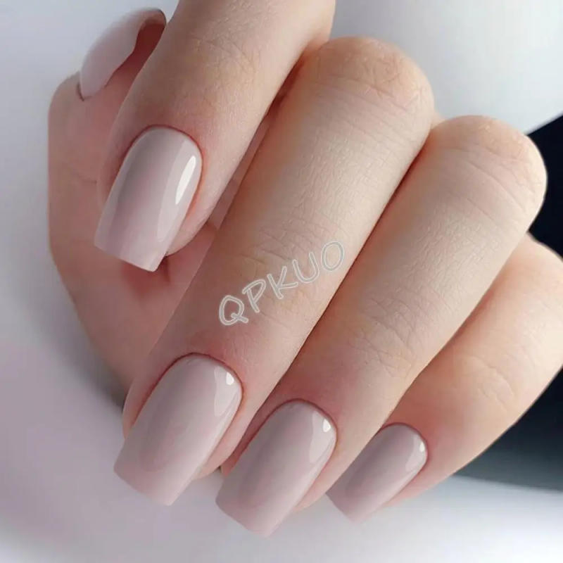 Description Picture 6 of item24Pcs Long Square Fake Nails With Jelly Glue Glossy Deep Red Artificial Press On False Nails DIY Finger Tip Manicure Tool