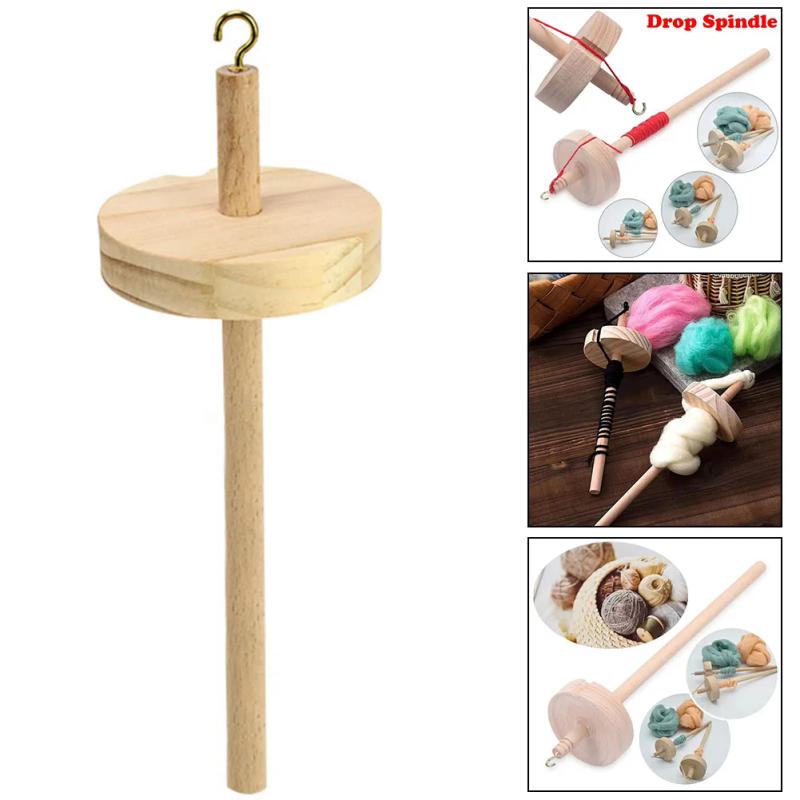 Description Picture 2 of itemRop Spindle Top Whorl Yarn Spin Hand Carved Wooden Whorl Drop Spindle For Beginners Hogard Sewing Accessories