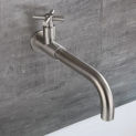 Bathroom Single Cold Faucet Taps Wall Outdoor Mop Faucet Brushed Nickel Wall Kitchen Sink Faucet Rotatable Bathroom Accessories