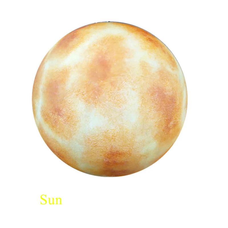 Description Picture 4 of itemNordic Creative Universe Planet Acrylic Pendant Light Moon Sun Earth Mars Uranus Mercury Jupiter Saturn Planet Chirld Room Lamps