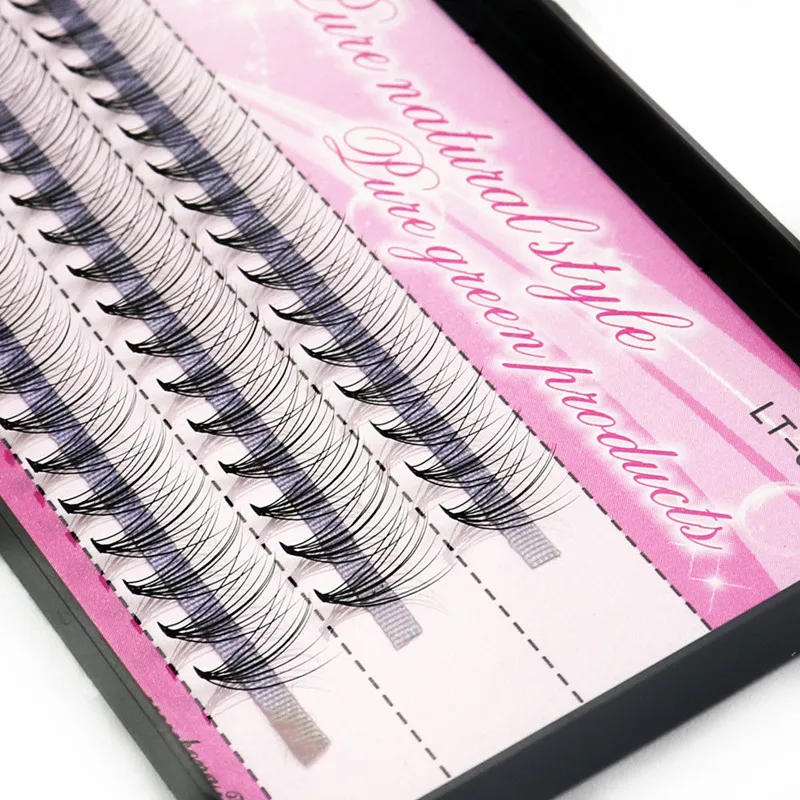 Description Picture 2 of item60 clusters/box individual eyelash clusters fake eyelashes, grafted eyelashes, 10D 0.1mm thick C-roll natural eyelash extension