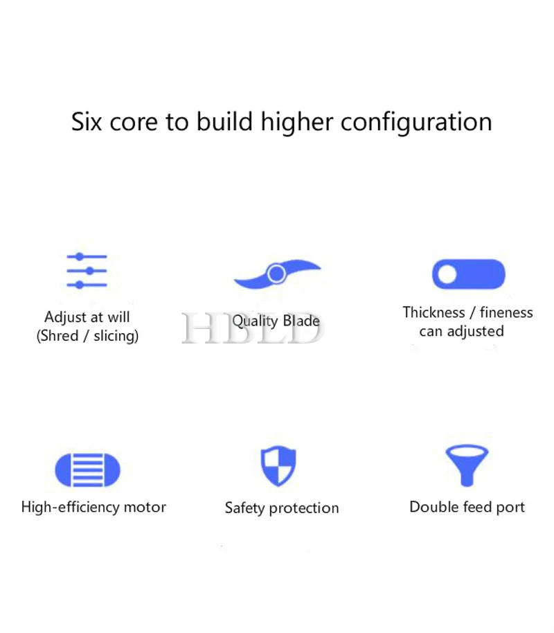 Description Picture 5 of itemCommercial Stainless Steel Vegetable Cutter, Dual Port Electric Radish And Potato Shredder, Cucumber Shredder