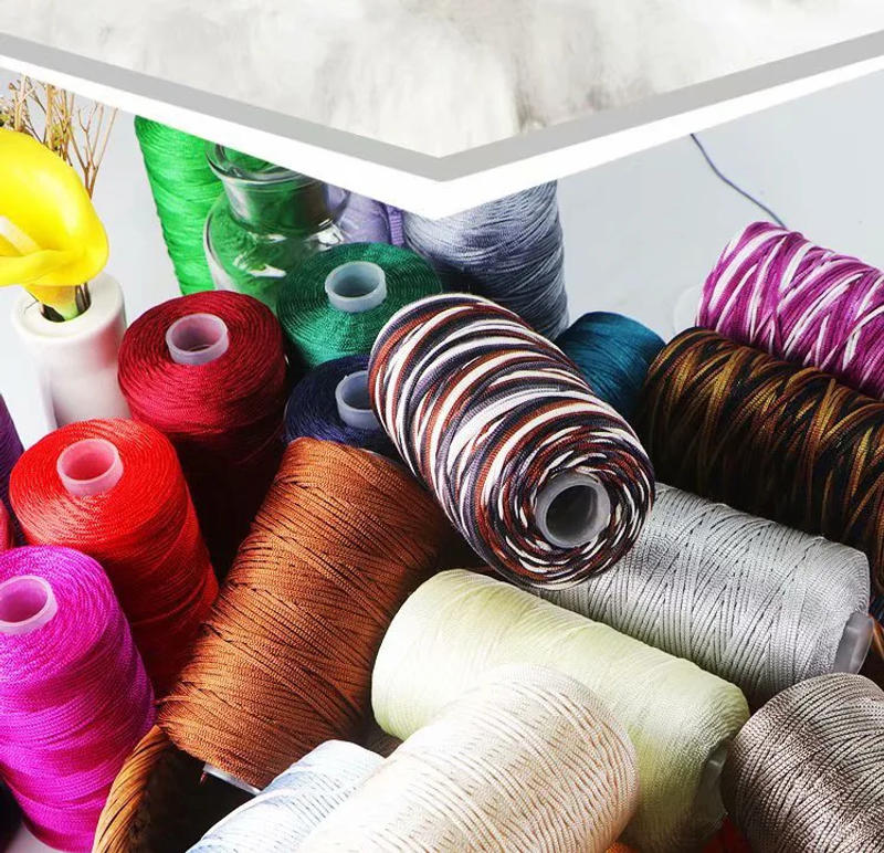 Description Picture 5 of item1Pc 100g 1.5mm Thin Ice nylon Yarns For Knitting And Crochet diy bag shoes hat hollow Yarn Thread Crochet Line DIY Bracelet mat