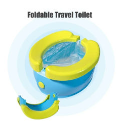 Baby Potty Training Seat Includes 10 Waste Bags Portable Potty for Kids Travel Foldable Outdoor and Indoor Easy To Clean