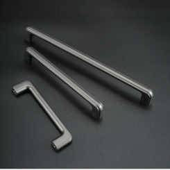 1Pcs Kitchen Cabinet Handle Gray Drawer Pulls and Knobs Furniture Wardrobe Zinc Alloy Cupboard Door Handles Hardware