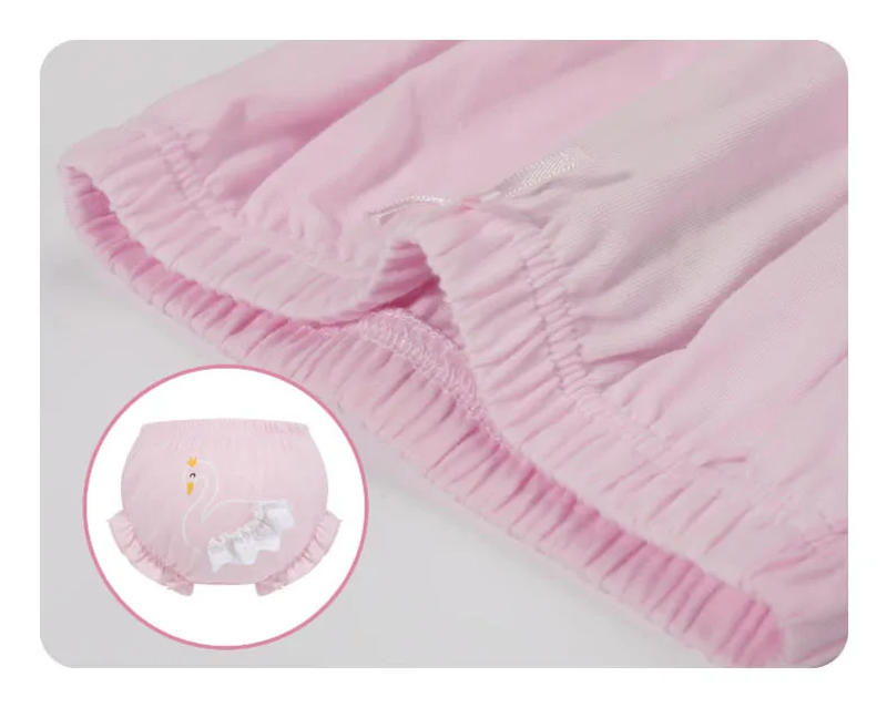 Description Picture 6 of item2 Piece/Lot Summer Baby 100% Cotton Shorts Kids Girl Infant Kawaii PP Pants Cute Cartoon Panties 6-24 Months Children Underpants