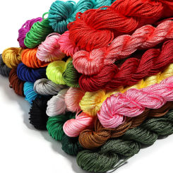 14-28Yards/Lot 1mm 1.5mm Braided Polyester Thread Cords For Ornament Making DIY Crafts Sewing Materials Clothing Accessories