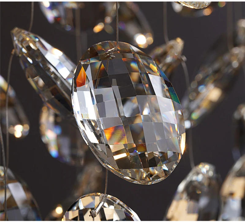 Description Picture 5 of itemWater Droplet Crystal Chandelier Luxury Hotel Lobby Restaurant Pendant Light Living Dining Room Ceiling Light for Home Decor