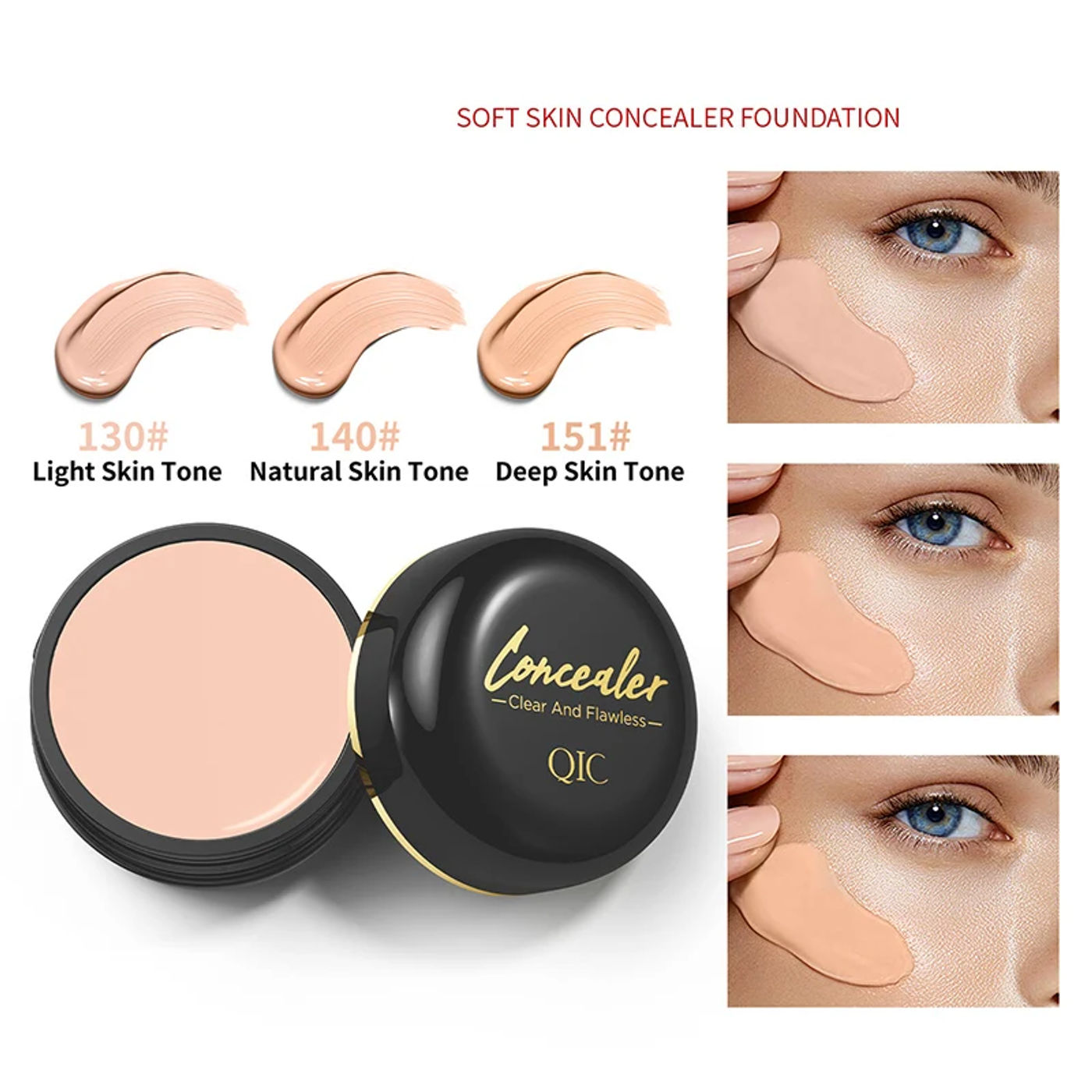 Description Picture 3 of itemWaterproof Full Coverage Concealer For Tattoos, Scars - Natural Finish Foundation For All Skin Tones & Types Powerful Concealer