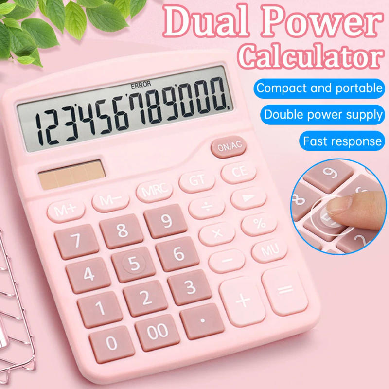 Description Picture 5 of item1 PCS Solar Scientific Calculator Desktop Financial Office Computer Calculators Large Display Office Calculators Cute Calculator