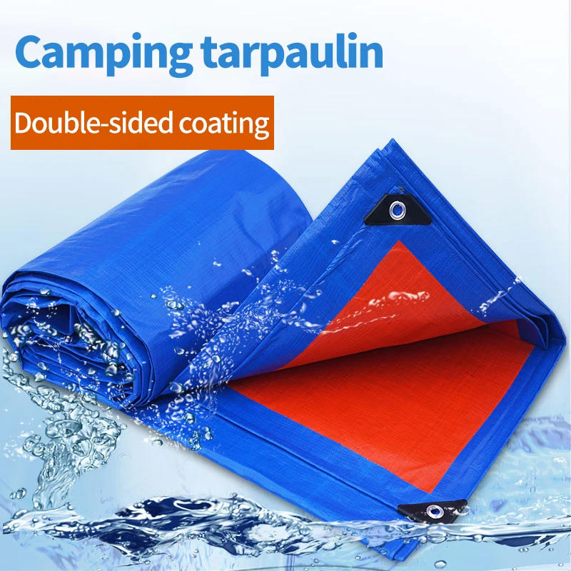 Description Picture 5 of item4Colors Waterproof Sunshade Sail PE Tarpaulin Rainproof Canopy Awnings Balcony Plants Cover Dog House Cover Hiking Camping Cloth