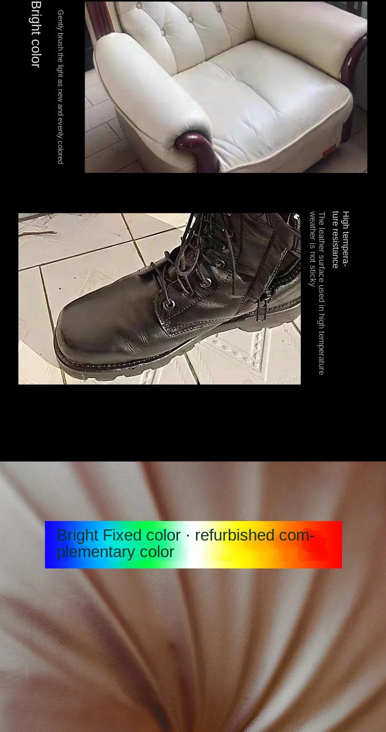 Description Picture 4 of itemWhite Leather Coloring Paint Cream 50ml for Sofa Bag Car Seat Clothe Shoe Leather Dye Repair Restore Recover Tools Wholesale