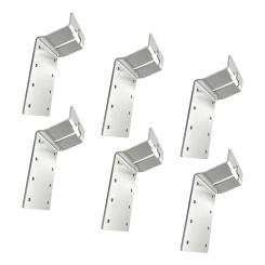 6 Pieces T Post Brackets Electroplating Process Sturdy Corner Brace for Mailbox Outdoor Signs Fences Installation Bird Boxes