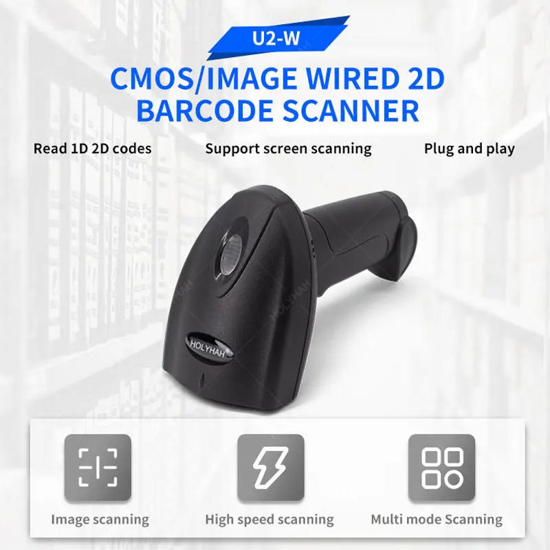 Description Picture 6 of itemPortable U2 wired 2D U2W 2D Wireless Barcode Scanner Reader U2B Handheld Bluetooth QR Code Scanner 1D Barcode Reader for PDF417