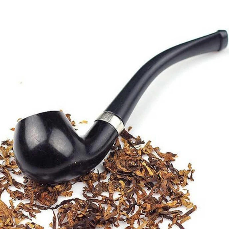 Description Picture 3 of item110mm Black Wood Curved Vintage Household Merchandises Smoking Accessories Cigar Cigarette Pipes Tobacco Pipe 
