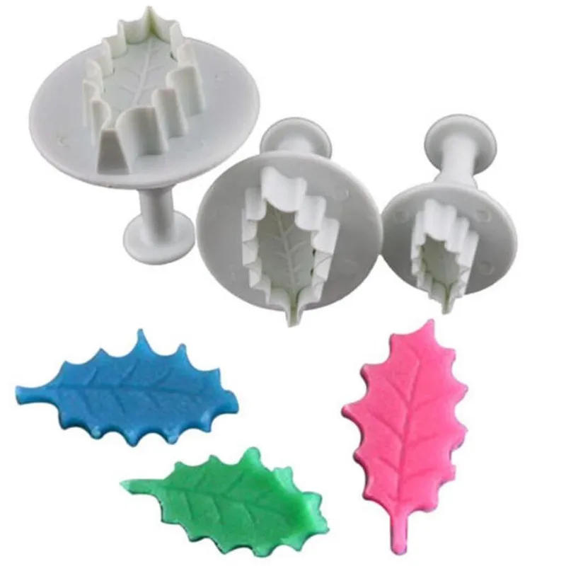 Description Picture 6 of item3Pcs/Set Cake Rose Leaf Plunger Fondant Decorating Sugar Craft Mold Cutter Cake Decorating Pastry Cookie Tools