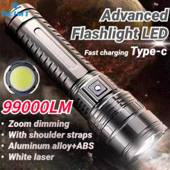 9900000LM Ultra Bright Torch Built-in Battery Flash Light Emergency Spotlights 5km 1500W Most Powerful Led Flashlights Tactical