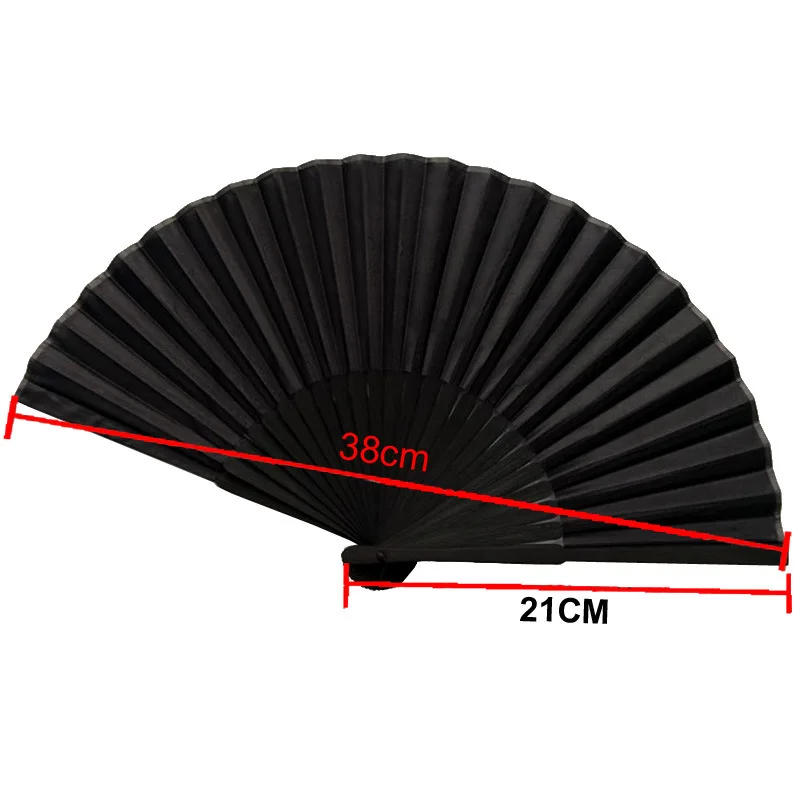 Description Picture 4 of itemBlack Hand Fan Vintage Folding Fans Wedding Party Favor Supplies Dance Home Party Folding Decorative Fans