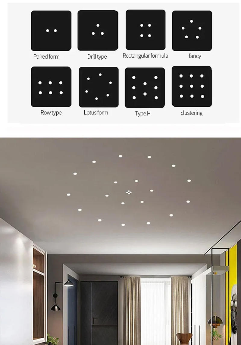 Description Picture 6 of item【25mm hole】recessed mini Spotlight 1w 3w LED ceiling light 110 volt 220V indoor embedded small downlight with driver set