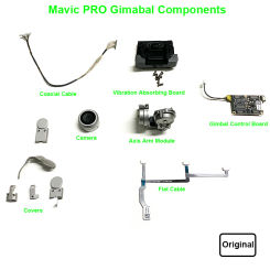 Genuine Mavic Pro Gimbal Motors Axis Arm PTZ Cable Coaxial Line Gimbal Control Board and Camera Repair Parts for DJI Mavic Pro