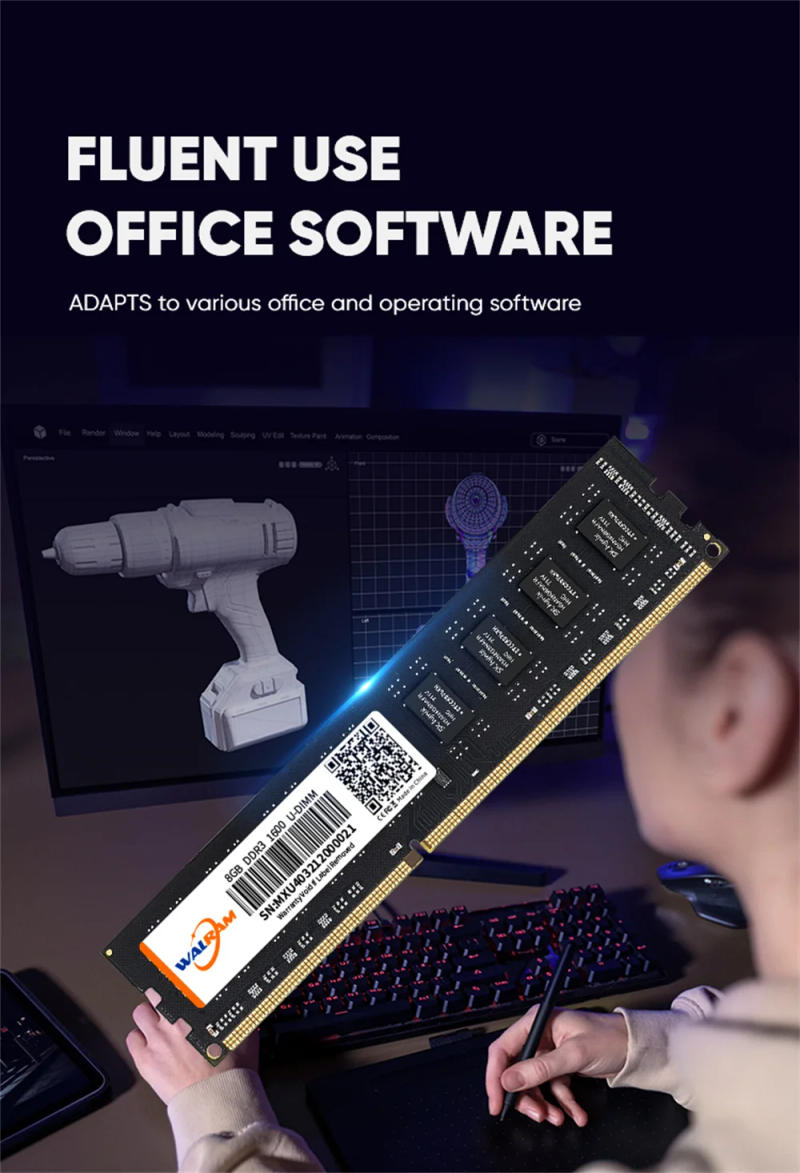 Description Picture 6 of itemWalram Desktop Memoria Rams DDR3 1600MHz New Dimm 1.5V Desktop Memory Ram DDR3 8G 1600 2400 2666 3200 Compatible AMD And Intel