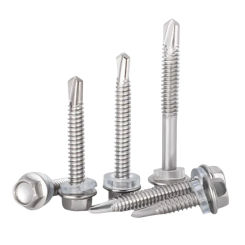 20PCS 410 #8 #10 #12 Stainless Steel Self Tapping Screws for Metal  Hex Head Self Drilling Screws Rust Proof Wood Screws Assor