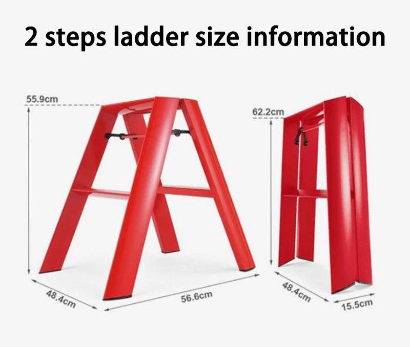 Description Picture 6 of itemPortable Step Ladders Aluminum Alloy Folding Step Stools Small Foldable Herringbone Ladder Multifunctional Home Furnitures