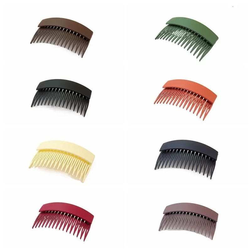 Description Picture 3 of itemTeeth Frosted Hair Comb Solid Color Plastic Invisible Extra Hair Holder Invisible Extra Hair Holder Inserted Comb
