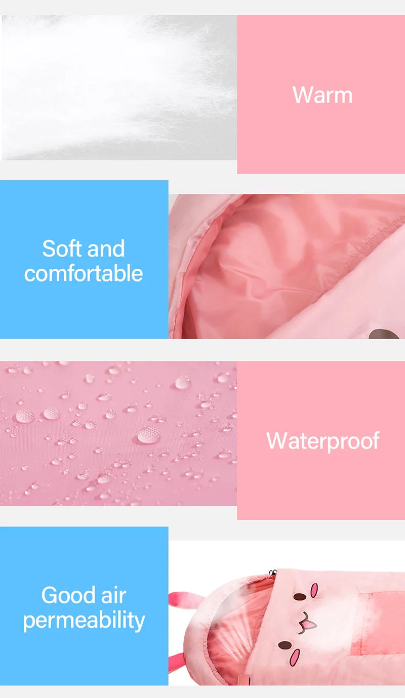 Description Picture 4 of itemBSWolf Children Cartoon Blanket Camping Sleeping Bag for Children Birthday Gifts Thick 1PC Bedspread On The Bed Animals Sleep