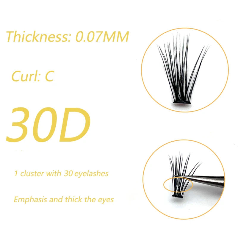 Description Picture 6 of item60 clusters of professional makeup false eyelashes, personal eyelashes 10D/20D/30D/40D mink eyelashes, natural and soft eyelash