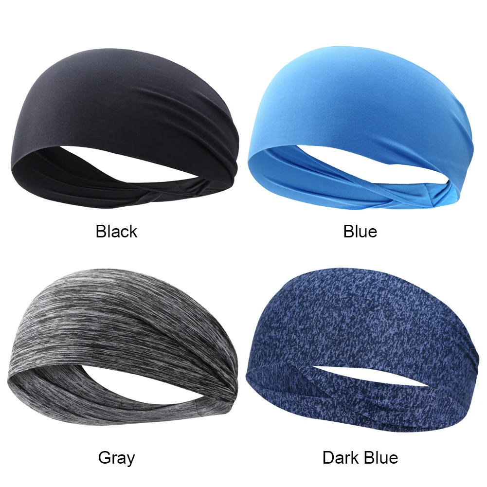 Description Picture 4 of itemMen Headband Absorbent Cycling Yoga Sweat Sport Headband Men Sweatband For Men and Women Yoga Hair Bands Head Sweat Bands Sports