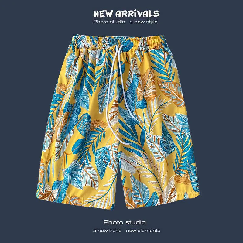 Description Picture 5 of itemHawaiian casual shorts, men's Hong Kong style loose versatile floral shorts, beach vacation and versatile trendy couple's capris