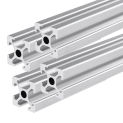 4PCS 400Mm T-Type 2020 Aluminum Extrusion Profile European Standard Anodized Linear Guide For 3D Printer Parts