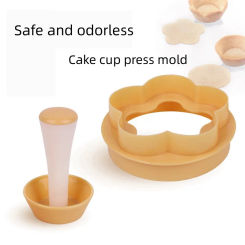 Pastry Dough Tamper Kit Kitchen Flower Round Cookie Cutter Set Cupcake Muffin Tart Shells Baking Rice Mold