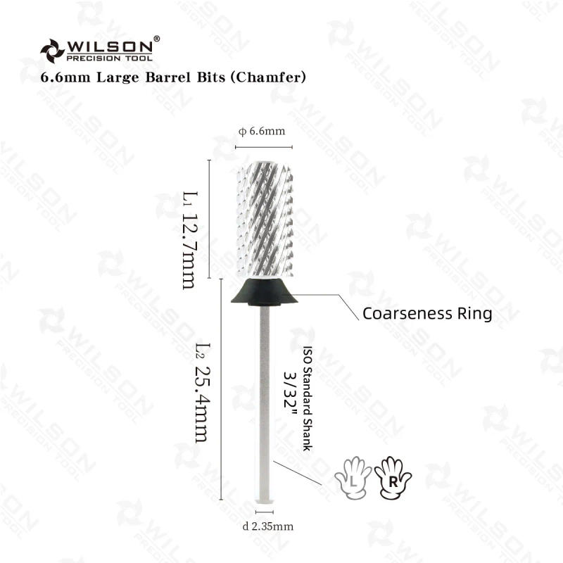 Description Picture 2 of itemWILSON Large Barrel Bits Chamfer-nail drill bits For manicure nail accessories