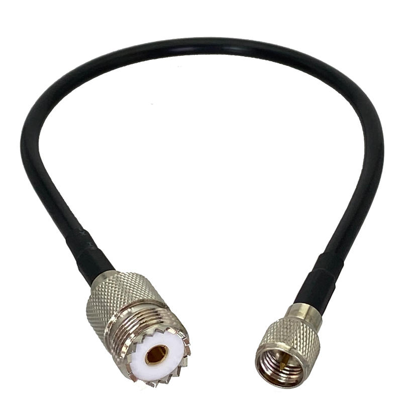 Description Picture 3 of item1Pcs RG58 UHF SO239 Female Jack to Mini UHF Male plug Connector Wire Terminal RF Jumper pigtail Cable 4inch~10FT
