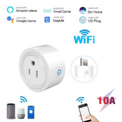 WiFi Socket Smart US Plug 10A Power Outlet 100-240V Alexa Google Home Echo App Remote Switch Voice Control for Home Automation