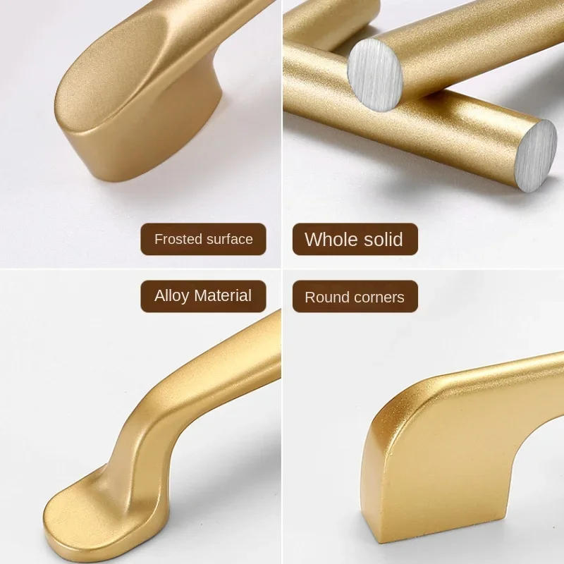 Description Picture 5 of itemHandles Drawer Cabinet Furniture Kitchen Handles for Cabinet Knob Door Drawer Furniture Kitchen Knob Golden Simplicity Hardware