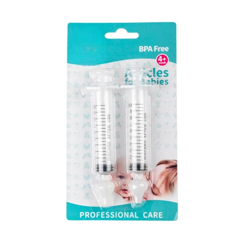 Description Picture 2 of item1/2Pcs Needle Tube Baby Nasal Aspirator Syringe Baby Nose Cleaner Rhinitis Nasal Washer Irrigator Baby Nose Washing for Children