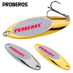 PRO BEROS 1.5g-60g Metal Spinner Spoon Lures Trout Fishing Lure Hard Bait Sequins Artificial Baits Spinnerbait Fish Tools